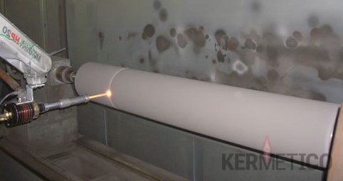 Система Kermetico HVAF AK7, распыляющая стальной рулон с покрытием Cr3C2-NiCr